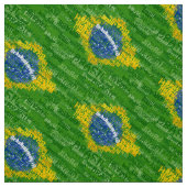 Brasilien-Text-Flagge Stoff (Muster)