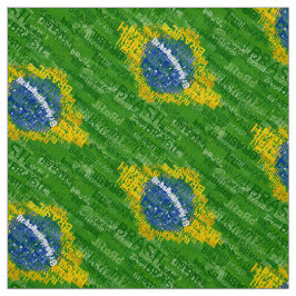 Brasilien-Text-Flagge Stoff