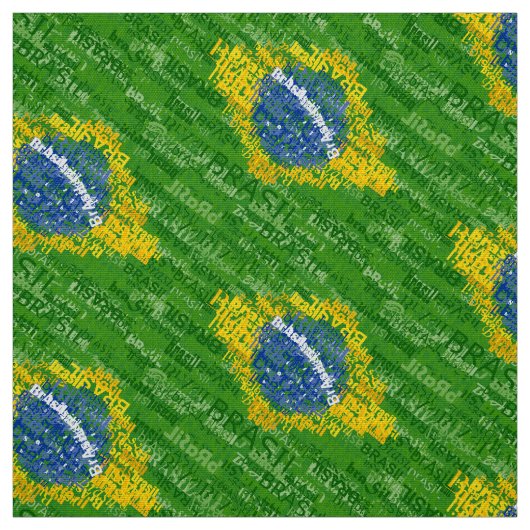 Brasilien-Text-Flagge Stoff (Muster)