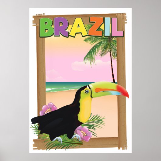 Brasilien Toucan Beach Holiday Poster (Vorne)