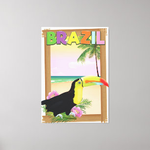 Brasilien Toucan Beach Holiday Poster Leinwanddruck