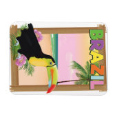 Brasilien Toucan Beach Holiday Poster Magnet (Horizontal)