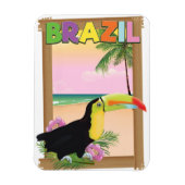 Brasilien Toucan Beach Holiday Poster Magnet (Vertikal)