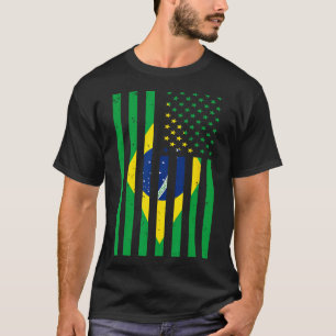 Brasilien Trikot Brasil Fußball USA Amerika Flagge T-Shirt