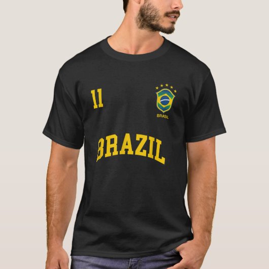Brasilien TShirt Nummer 11 Brasilianische Fußballm (Vorderseite)