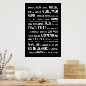 Brasilien typografisches Poster (Küche)