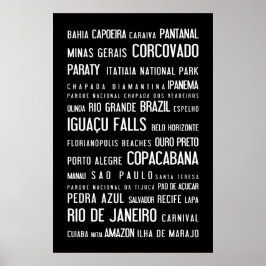 Brasilien typografisches Poster