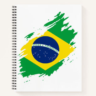 Brasilien überholte Flagge National Pride Sports F Notizblock