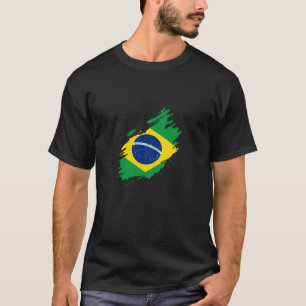 Brasilien überholte Flagge National Pride Sports F T-Shirt