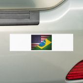 Brasilien und Amerika Autoaufkleber (Auf Auto)