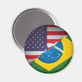 Brasilien und Amerika Magnet (Vorderseite/Rückseite)