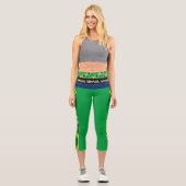 Brasilien und Brasilien Flag Mode, Fitness, Sport  Capri Leggings (Vorderseite)