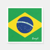 Brasilien und Brasilien Flag Party Mode /Sportfans Serviette (Vorderseite)