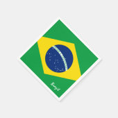 Brasilien und Brasilien Flag Party Mode /Sportfans Serviette (Ecke)