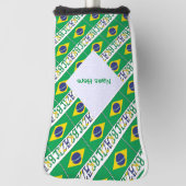 Brasilien und Brasiliens Flagge geteert grün Perso Golf Headcover (Rotieren 90)