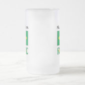 Brasilien und Brasiliens Flagge mit Ihrem Namen Mattglas Bierglas (Mittel)