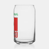 Brasilien und Brasiliens Flagge Personalisiert Dosenglas (Links)