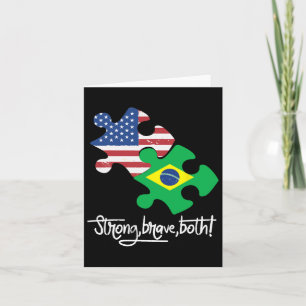 Brasilien und die USA 4. Juli T-Shirt zum Unabhäng Karte