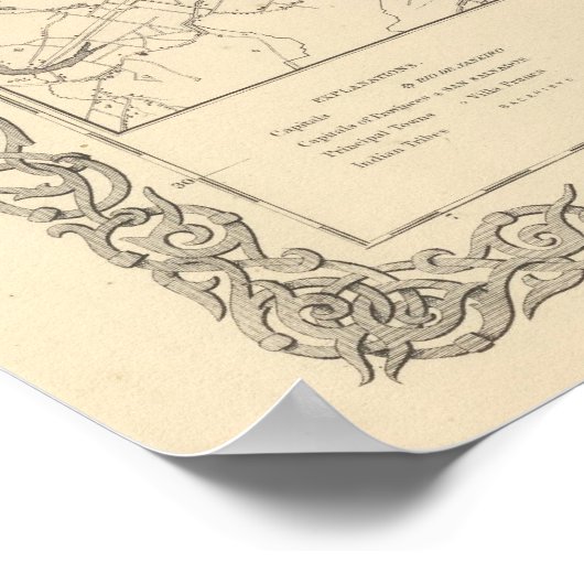 Brasilien und Guayana Poster (Ecke)