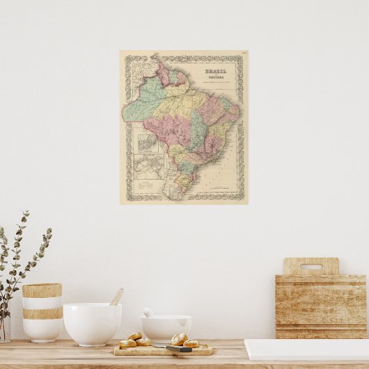 Brasilien und Guayana Poster (Küche)