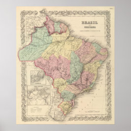 Brasilien und Guayana Poster