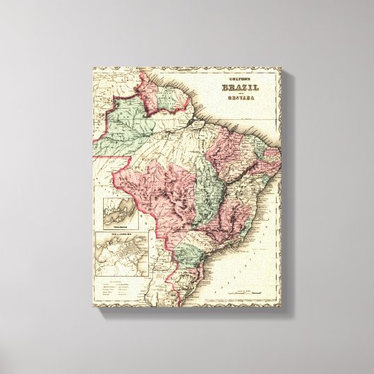 Brasilien und GuayanaPanoramakarte Brasilien Leinwanddruck (Vorderseite)