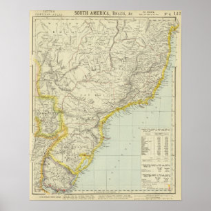 Brasilien und Uruguay Poster