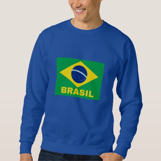 Brasilien unter brasilianischer Flagge Sweatshirt (Vorderseite)