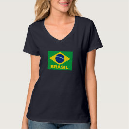 Brasilien unter brasilianischer Flagge T-Shirt