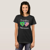 Brasilien USA Brasilianisches amerikanisches T-Shi T-Shirt (Vorne ganz)