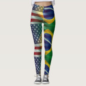 Brasilien USA Leggings (Vorderseite)