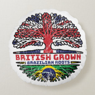 Brasilien Vereinigtes Königreich British Tree Rundes Kissen