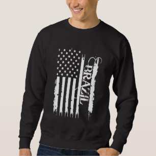 Brasilien Vereinte Staaten beängstigend US-Flagge Sweatshirt