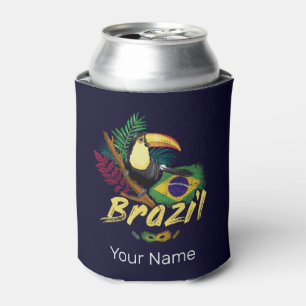 Brasilien Vintag Toucan Flag Samba Maske Souvenir Dosenkühler
