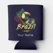 Brasilien Vintag Toucan Flag Samba Maske Souvenir Dosenkühler (Rückseite)