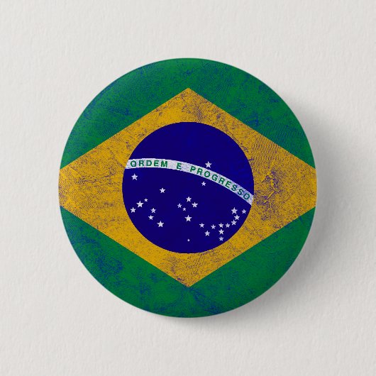 Brasilien Vintage-Flagge Button (Vorderseite)