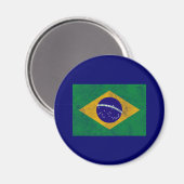 Brasilien - Vintage Flagge Magnet (Vorderseite/Rückseite)