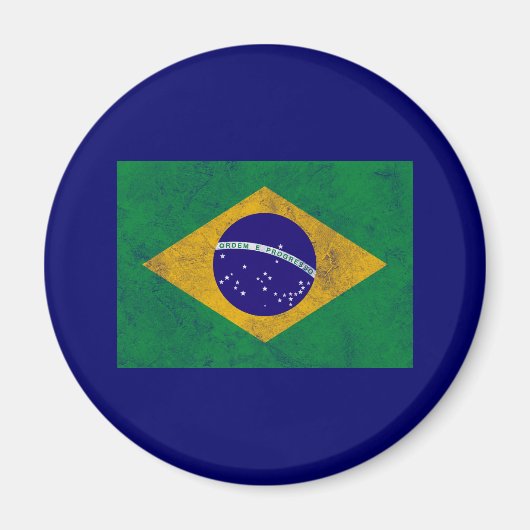 Brasilien - Vintage Flagge Magnet (Vorne)