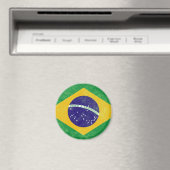 Brasilien - Vintage Flagge Magnet (In Situ (Geschirrspüler))