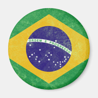 Brasilien - Vintage Flagge Magnet