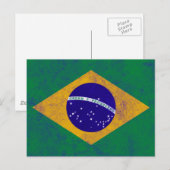 Brasilien - Vintage Flagge Postkarte (Vorne/Hinten)