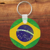 Brasilien - Vintage Flagge Schlüsselanhänger (Vorderseite)