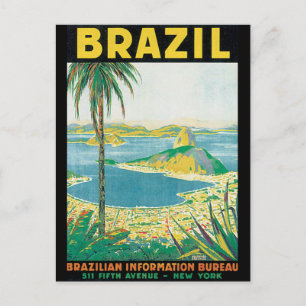 Brasilien Vintage-Reiseposter Postkarte