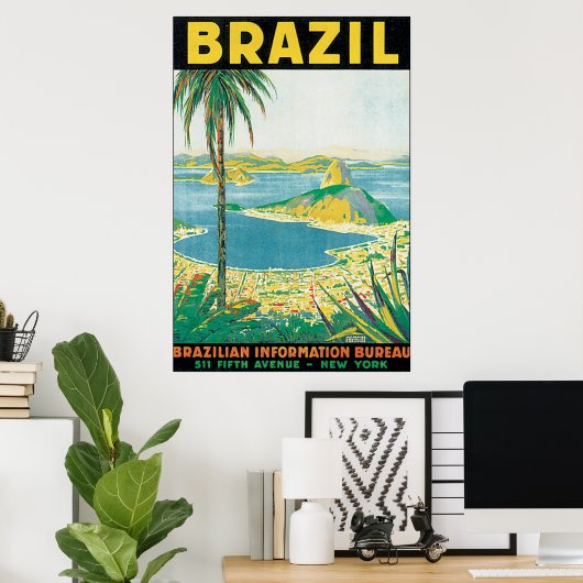 Brasilien Vintage Travel Poster (Heimbüro)
