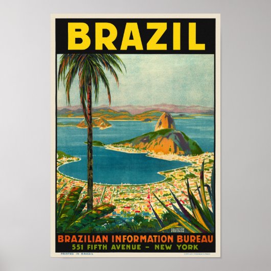 Brasilien Vintage Travel Poster 1940 (Vorne)
