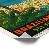 Brasilien Vintage Travel Poster 1940 (Ecke)