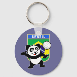 Brasilien Volleyball Panda Schlüsselanhänger