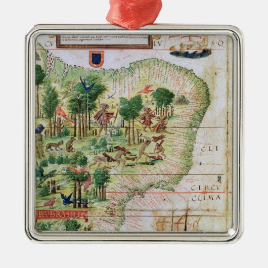 Brasilien von den 'Miller-Atlassen Silbernes Ornament (Vorne)