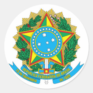 Brasilien-Wappen Aufkleber