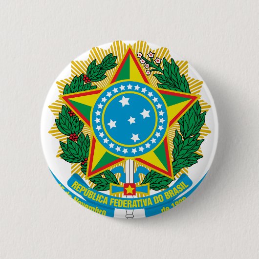 Brasilien-Wappen Button (Vorderseite)